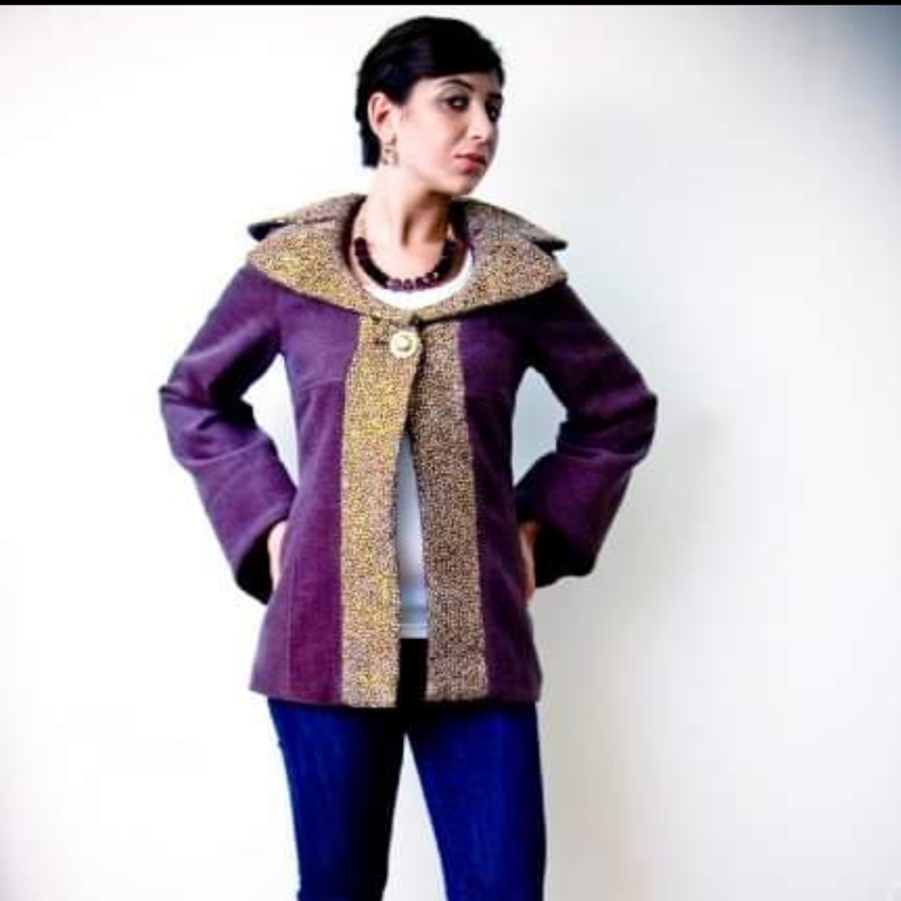 ✨Handmade wool jacket one of a kind-size 6